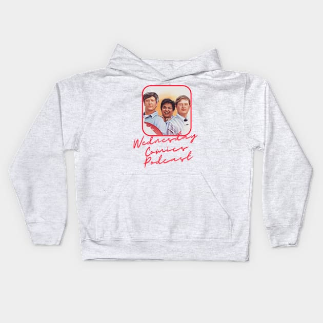 Wednesday Comics Retromania Kids Hoodie by Wednesday Comics